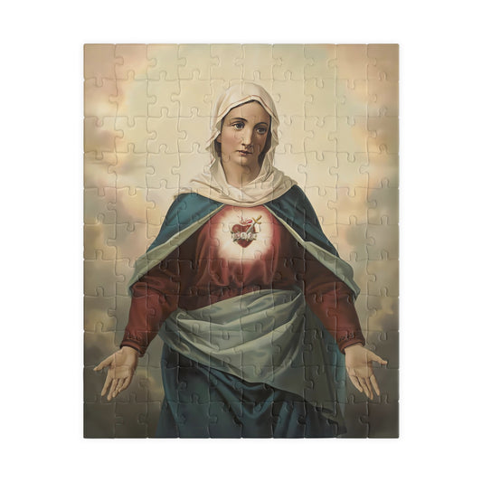 Sacred Heart of Mary Puzzle - A Tapestry of Devotion and Faith (110, 252, 520, 1014-piece)